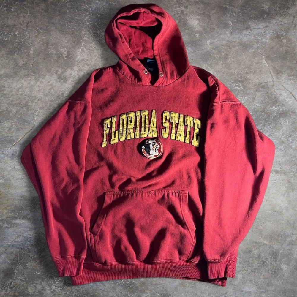 Florida State Seminoles Embroidered Hoodie Maroon Pullover Sweatshirt NCAA